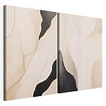 Modulaire canvasprint Abstracte vormen in ingetogen tinten