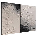 Modulaire canvasprint Vloeiende texturen in neutrale tinten