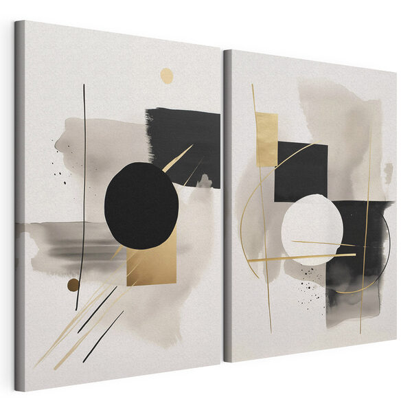 Twee kunstwerken Modulaire canvasprint Twee kunstwerken