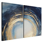 Modulaire canvasprint Wervelingen van kleur en lichte harmonie