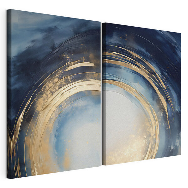 Wervelingen van kleur en lichte harmonie Modulaire canvasprint Wervelingen van kleur en lichte harmonie