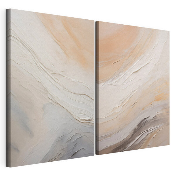 Zachte penseelstreken in zachte kleuren Modulaire canvasprint Zachte penseelstreken in zachte kleuren