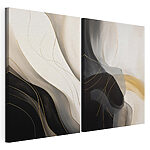 Modulaire canvasprint Zwart-witte kunstwerken