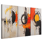 Modulaire canvasprint Een reeks schilderijen in verschillende kleuren