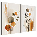 Modulaire canvasprint Natuurlijke vormen in warme tinten