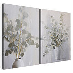 Modulaire canvasprint Schilderij van een plant in een vaas