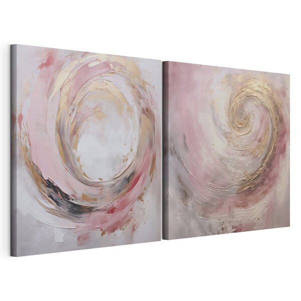 Schilderij van een spiraal Modulaire canvasprint Schilderij van een spiraal