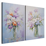 Modulaire canvasprint Schilderij van bloemen in een vaas