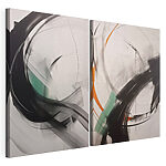 Modulaire canvasprint Dynamische lijnen in opvallend contrast