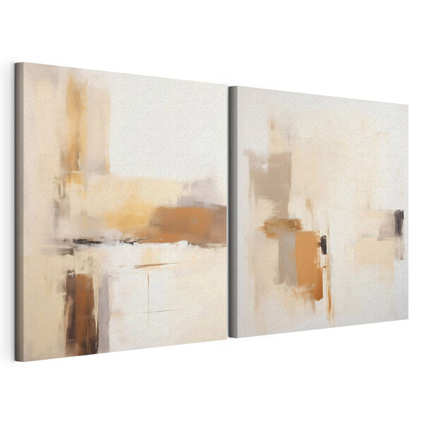 Schilderij van een persoon met een penseel Modulaire canvasprint Schilderij van een persoon met een penseel