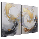 Modulaire canvasprint Twee afbeeldingen van een schilderij
