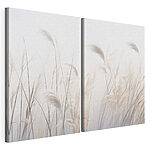 Modulaire canvasprint Fijne grassen in zachte focus