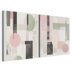 Modulaire canvasprint Schilderij van geometrische vormen