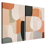 Modulaire canvasprint Abstracte vormen in zachte kleuren