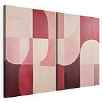 Modulaire canvasprint Twee schilderijen in verschillende kleuren