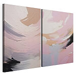Modulaire canvasprint Zachte krullen in zachte pasteltinten