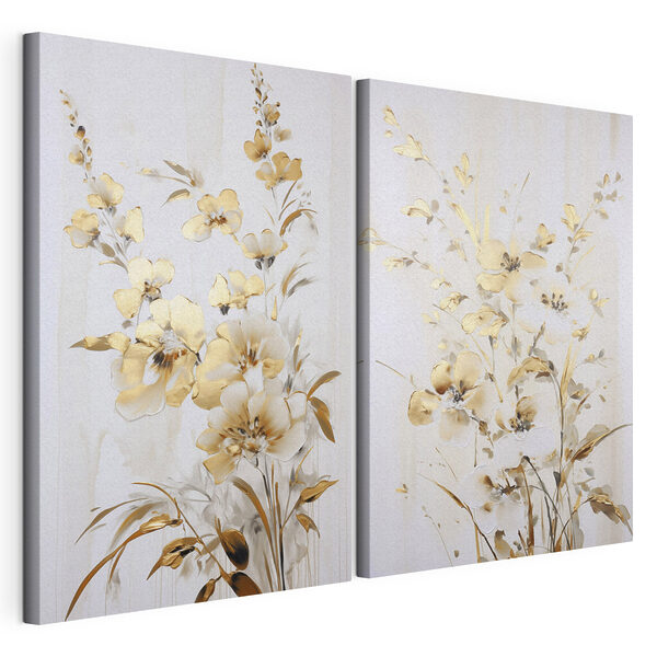 Elegante bloemstuk in zachte tinten Modulaire canvasprint Elegante bloemstuk in zachte tinten