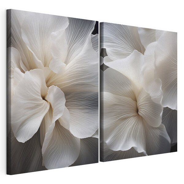 Fijne bloemblaadjes in zachte tinten Modulaire canvasprint Fijne bloemblaadjes in zachte tinten