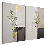 Modulaire canvasprint Schilderij van een plant in een vaas