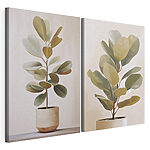 Modulaire canvasprint Potplant in een witte pot