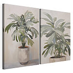 Modulaire canvasprint Schilderij van een plant in een pot
