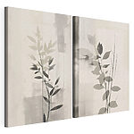 Modulaire canvasprint Elegante botanische silhouetten in neutrale tinten