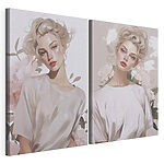 Modulaire canvasprint Collage van een vrouw