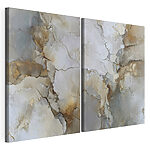 Modulaire canvasprint Kunstzinnige texturen in neutrale tinten