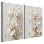 Modulaire canvasprint Collage van witte bloemen