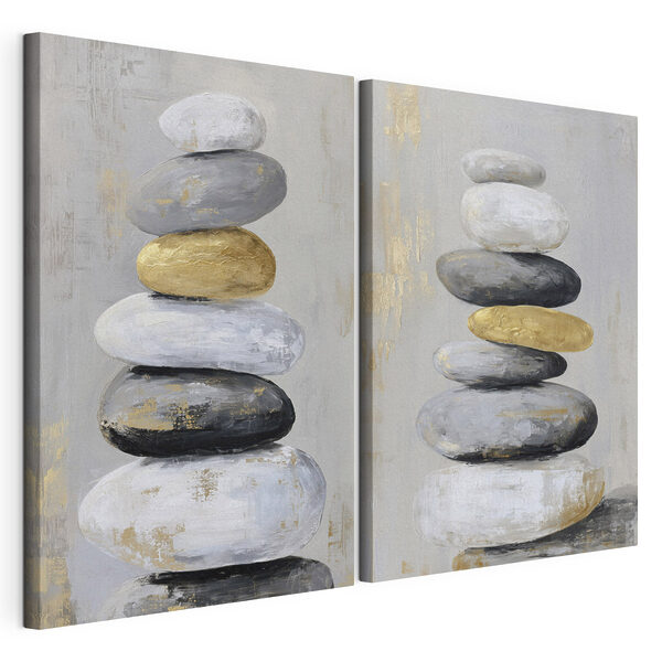 Schilderij van opgestapelde rotsen Modulaire canvasprint Schilderij van opgestapelde rotsen