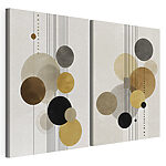 Modulaire canvasprint Twee kunstwerken met cirkels