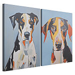 Modulaire canvasprint Schilderij van een hond