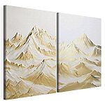 Modulaire canvasprint Bergketen met sneeuw