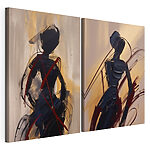 Modulaire canvasprint Schilderij van een vrouw