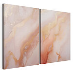 Modulaire canvasprint Zachte tinten gaan over in vloeiende patronen