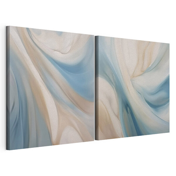 Modulaire canvasprint Vloeiende kleuren in zachte harmonie