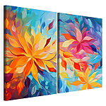 Modulaire canvasprint Twee foto's van bloemen