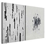 Modulaire canvasprint Abstracte contrasten in monochrome kunst