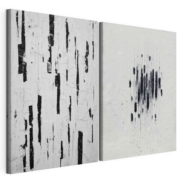 Modulaire canvasprint Abstracte contrasten in monochrome kunst