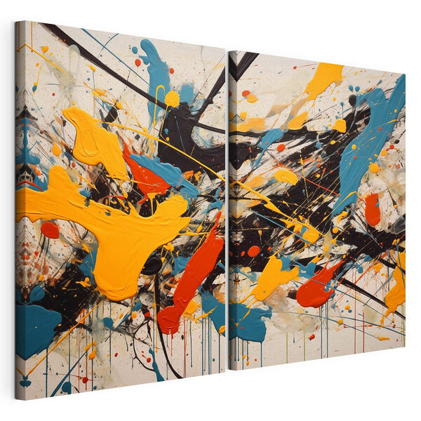 Modulaire canvasprint Schilderen in verschillende kleuren