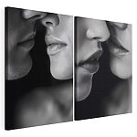 Modulaire canvasprint Intieme momenten scherp vastgelegd