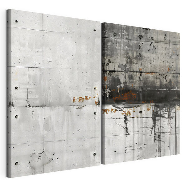 Modulaire canvasprint Abstracte patronen in contrasterende tinten