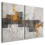 Modulaire canvasprint Abstracte tinten vullen de ruimte op het doek