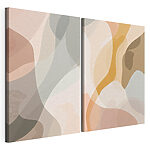 Modulaire canvasprint Zachte tinten in vloeiende vormen