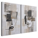 Modulaire canvasprint Schilderij van het gezicht van een vrouw