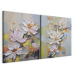 Modulaire canvasprint Elegante bloemen in zachte kleuren
