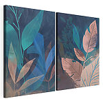 Modulaire canvasprint Schilderij van bladeren en planten