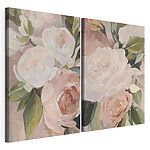 Modulaire canvasprint Verfijnde bloemen in zachte pasteltinten