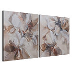 Modulaire canvasprint Schilderij van bloemen op doek