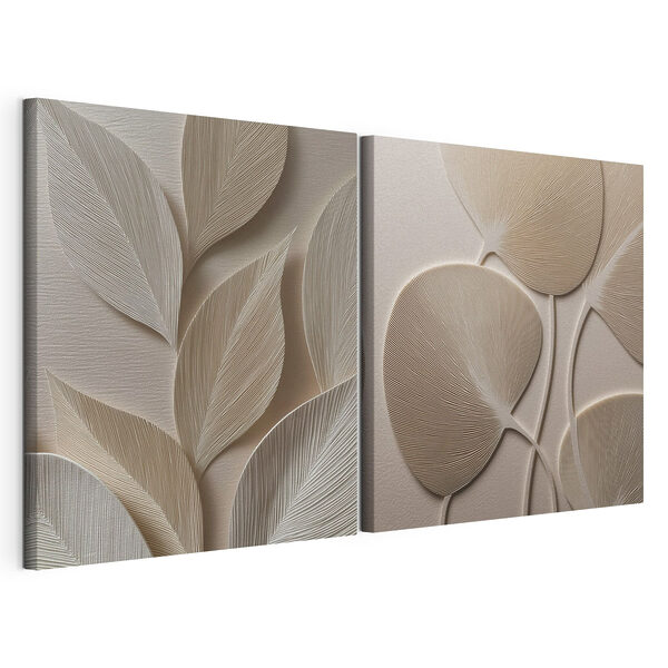 Natuurlijke patronen in zachte tinten Modulaire canvasprint Natuurlijke patronen in zachte tinten